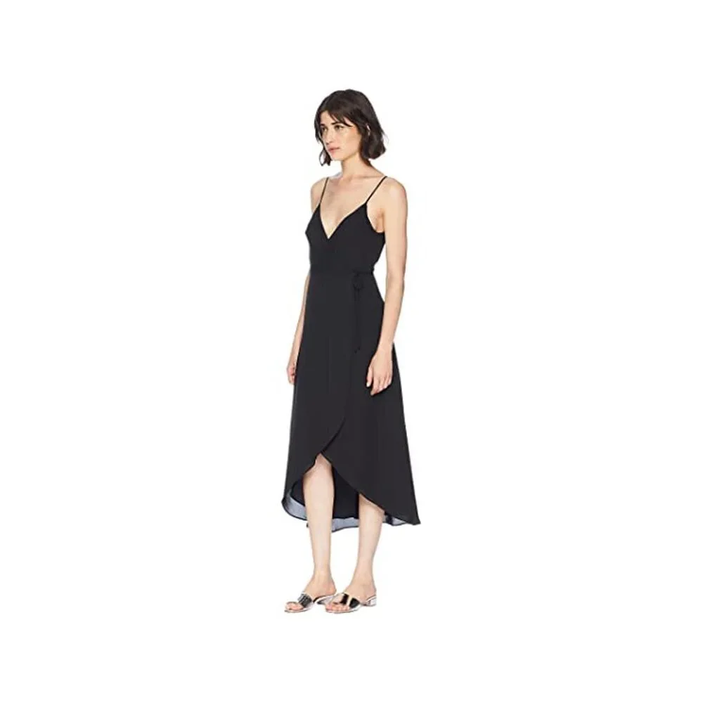 Show Me Your MuMu - Meghan Wrap Dress In Black Size Small